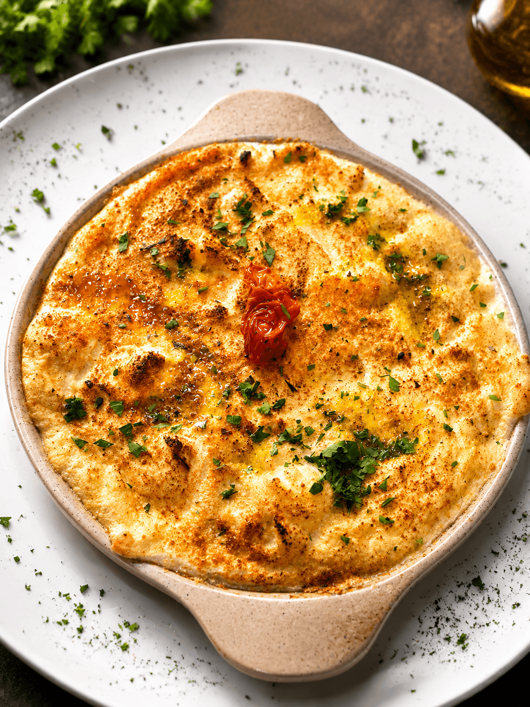 Bacalhau com natas da Araucária Petiscaria, restaurante brasileiro no Montijo